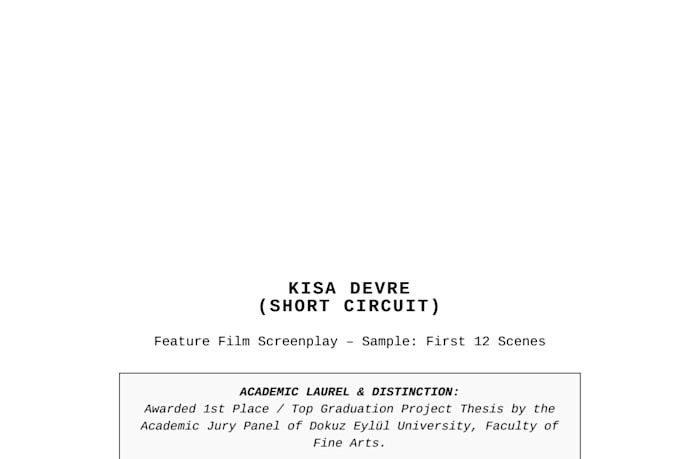 write a professional screenplay or creative movie script